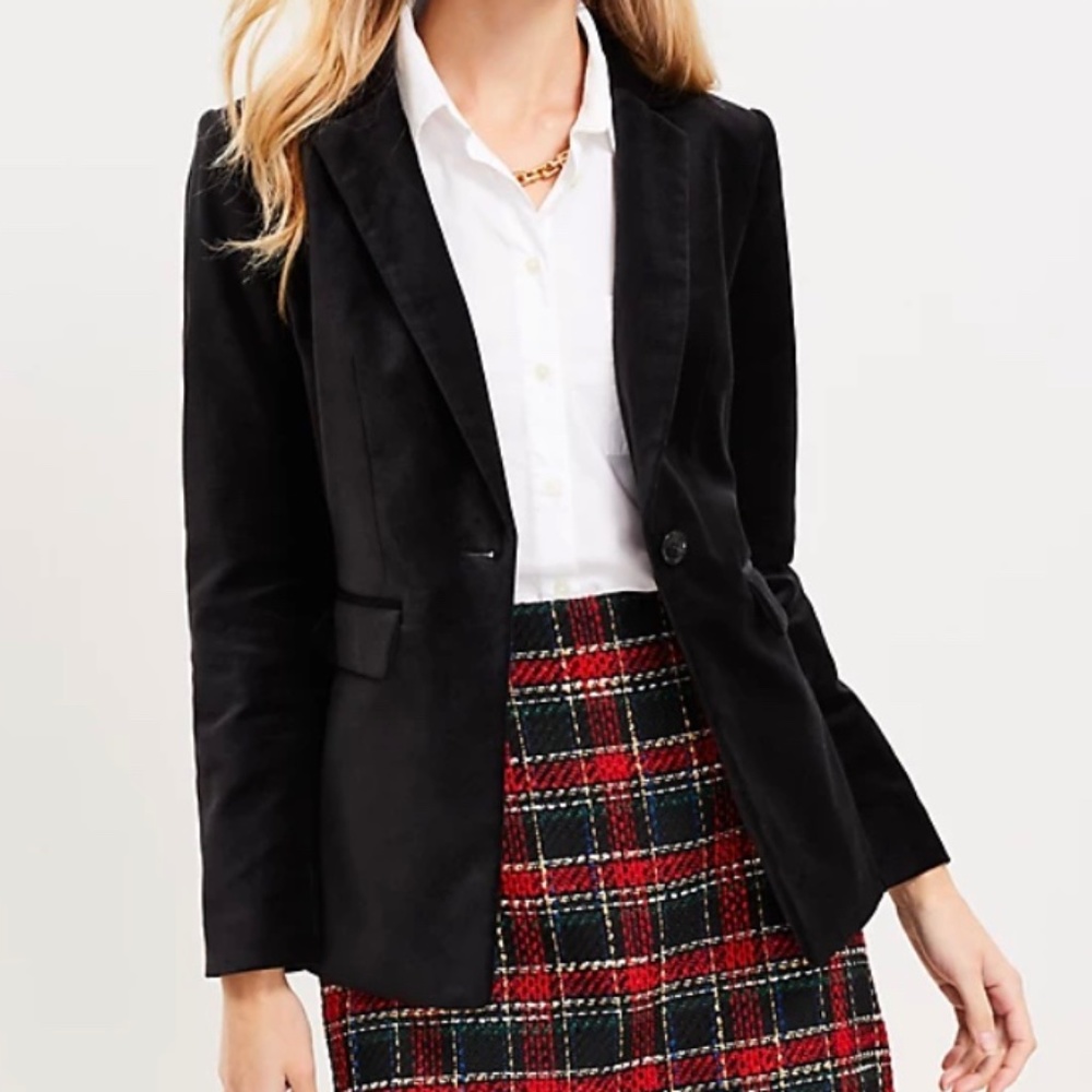 LOFT Velvet Blazer